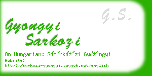 gyongyi sarkozi business card